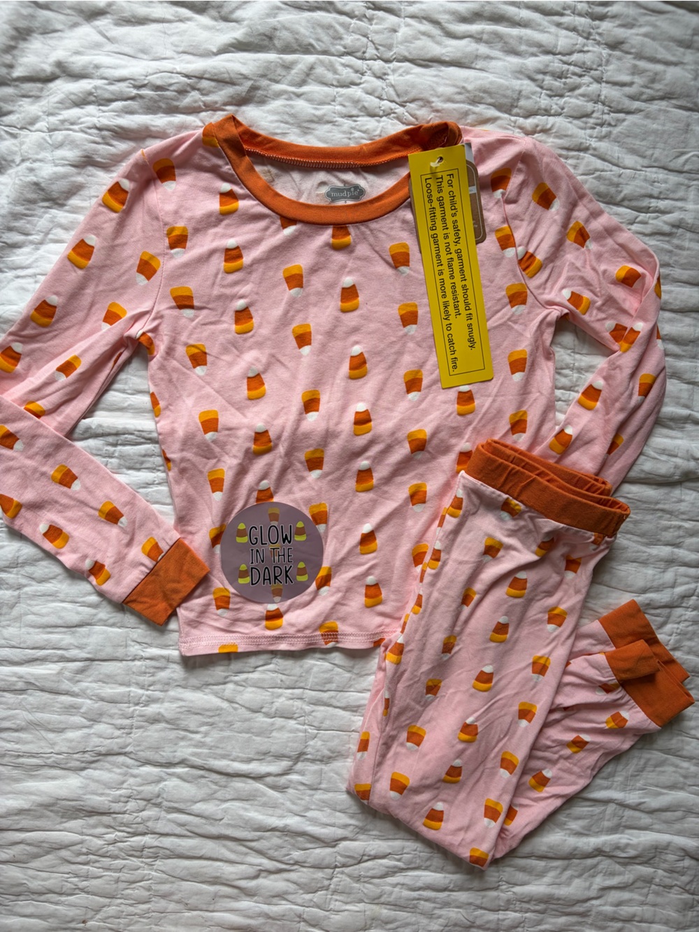 NWT Mudpie Girls Halloween Glow in the Dark Pajamas 5T